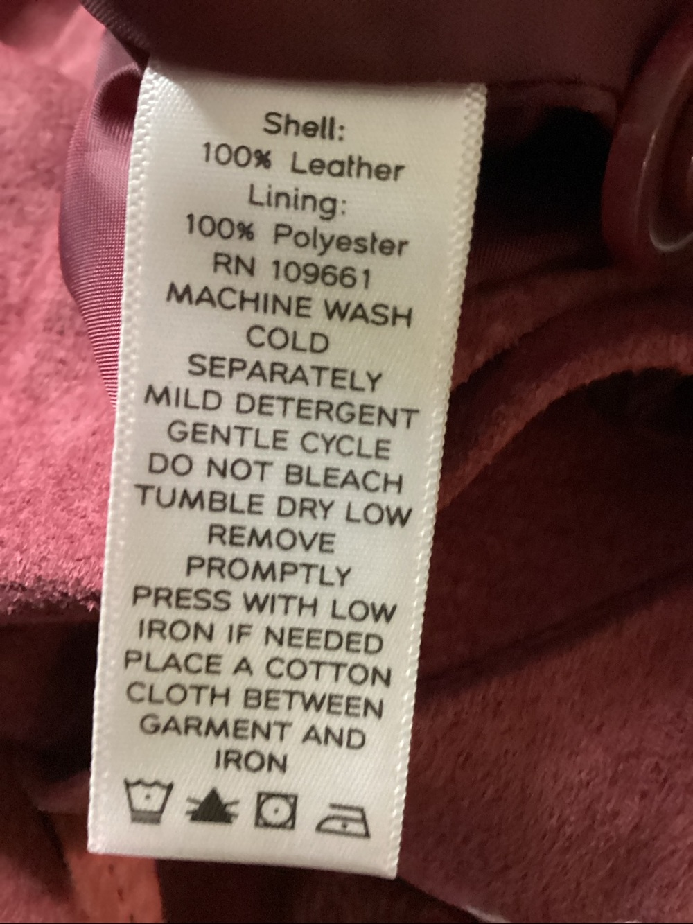 Burgundy Leather Button-Front Jacket - Picture 7 of 7